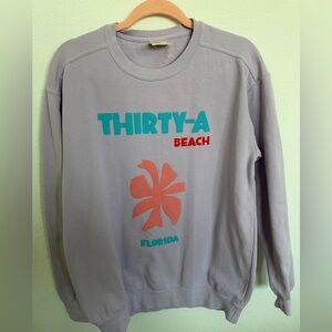 30A Beach Comfort Colors Crewneck Medium Beachy Florida Thirty-A